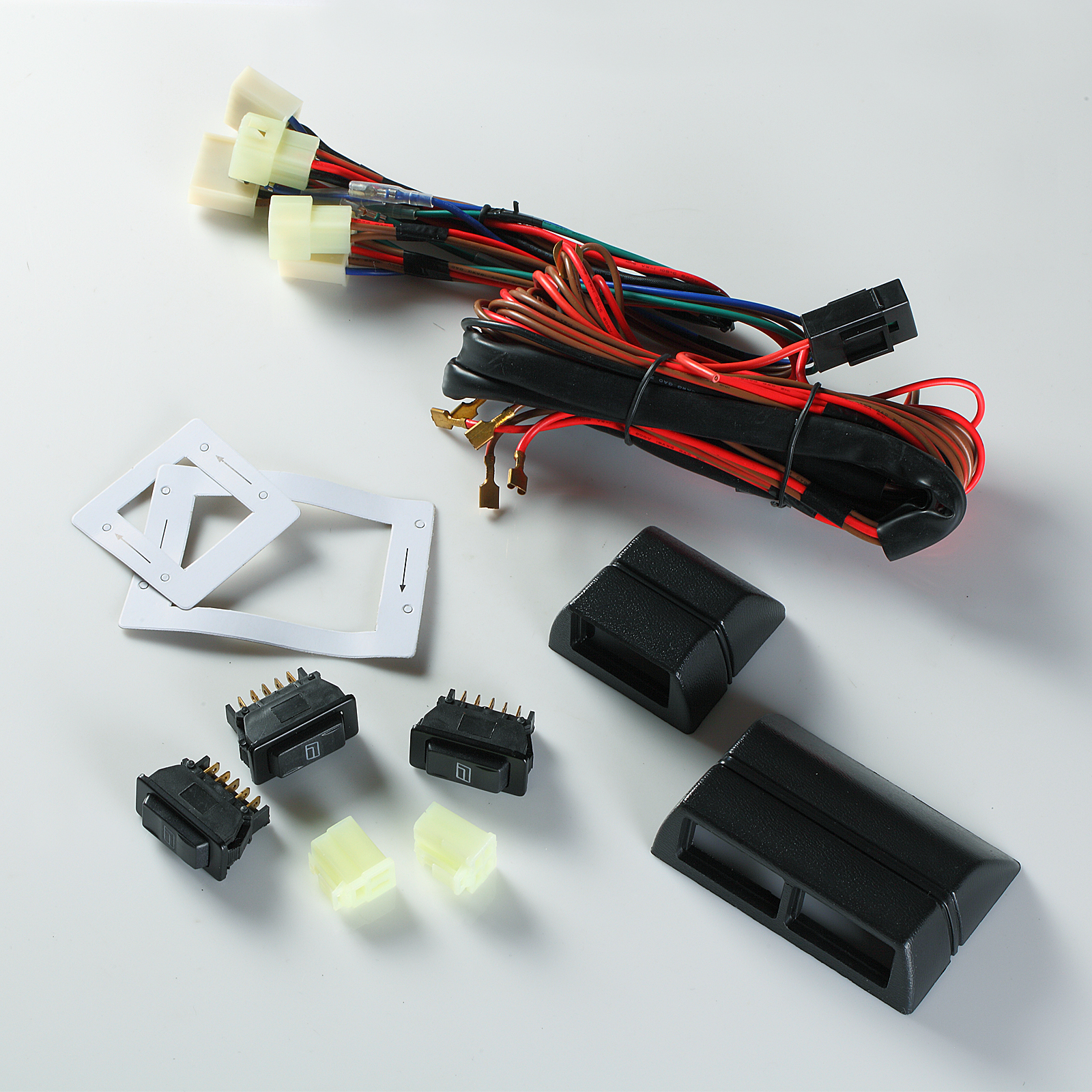 Universal Two Doors Electric Power Window Conversion Kit with Switches