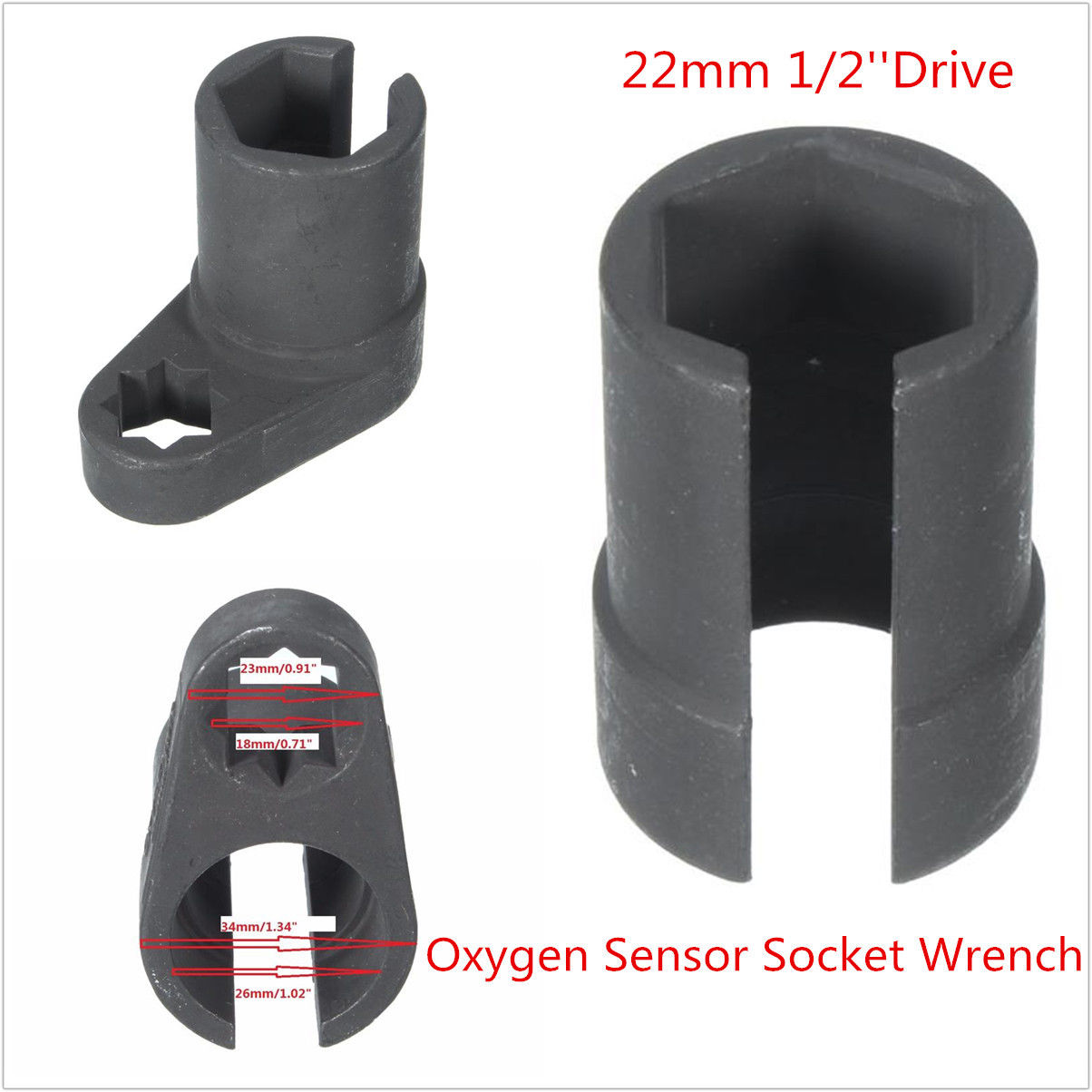 1 Pc Car Autos Oxygen Sensor 6 Point Socket Wrench O2 Tool Remover Installer Set