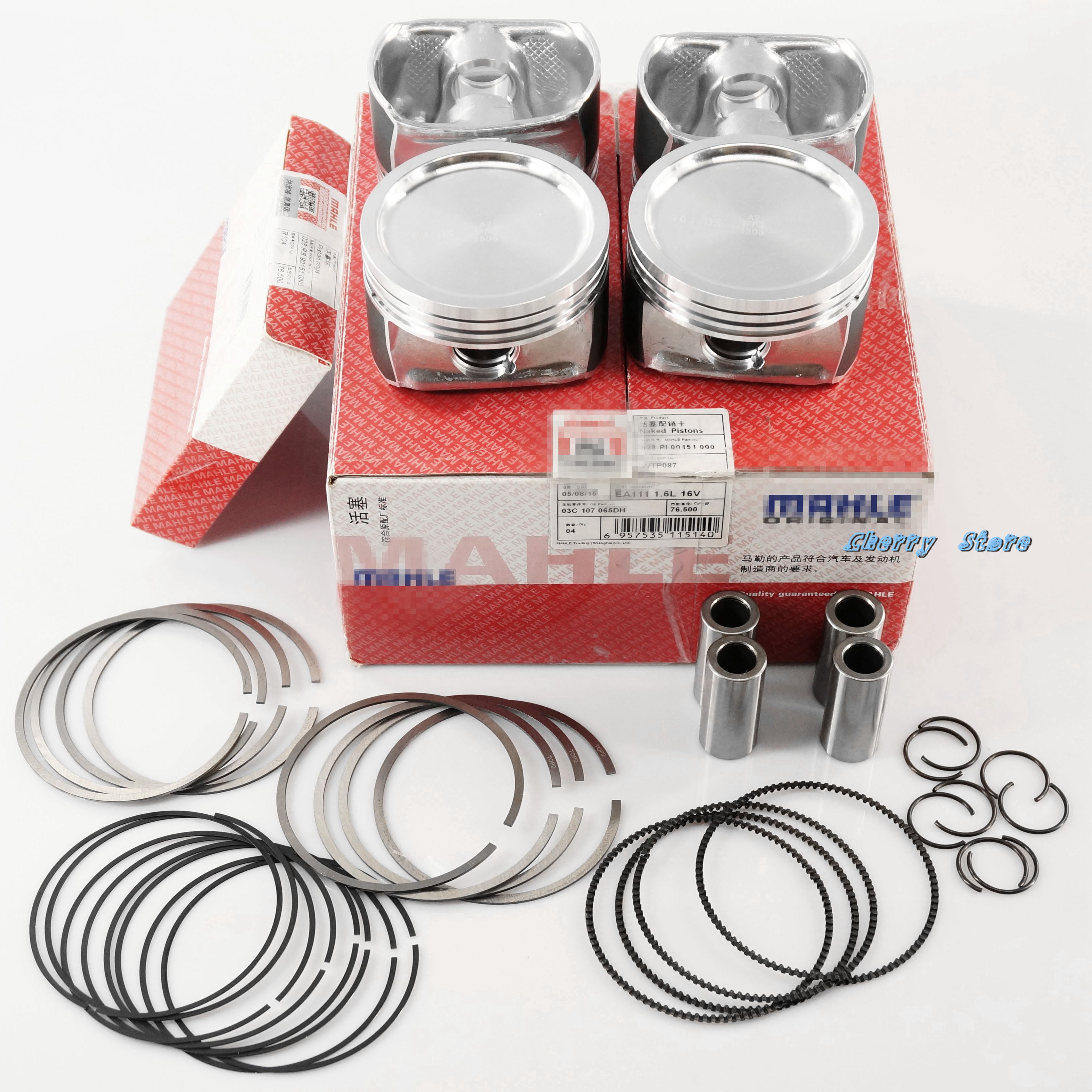 4pc 76.5mm Piston & Piston Ring Set Fit For VW Jetta 1116 4cylinder 1