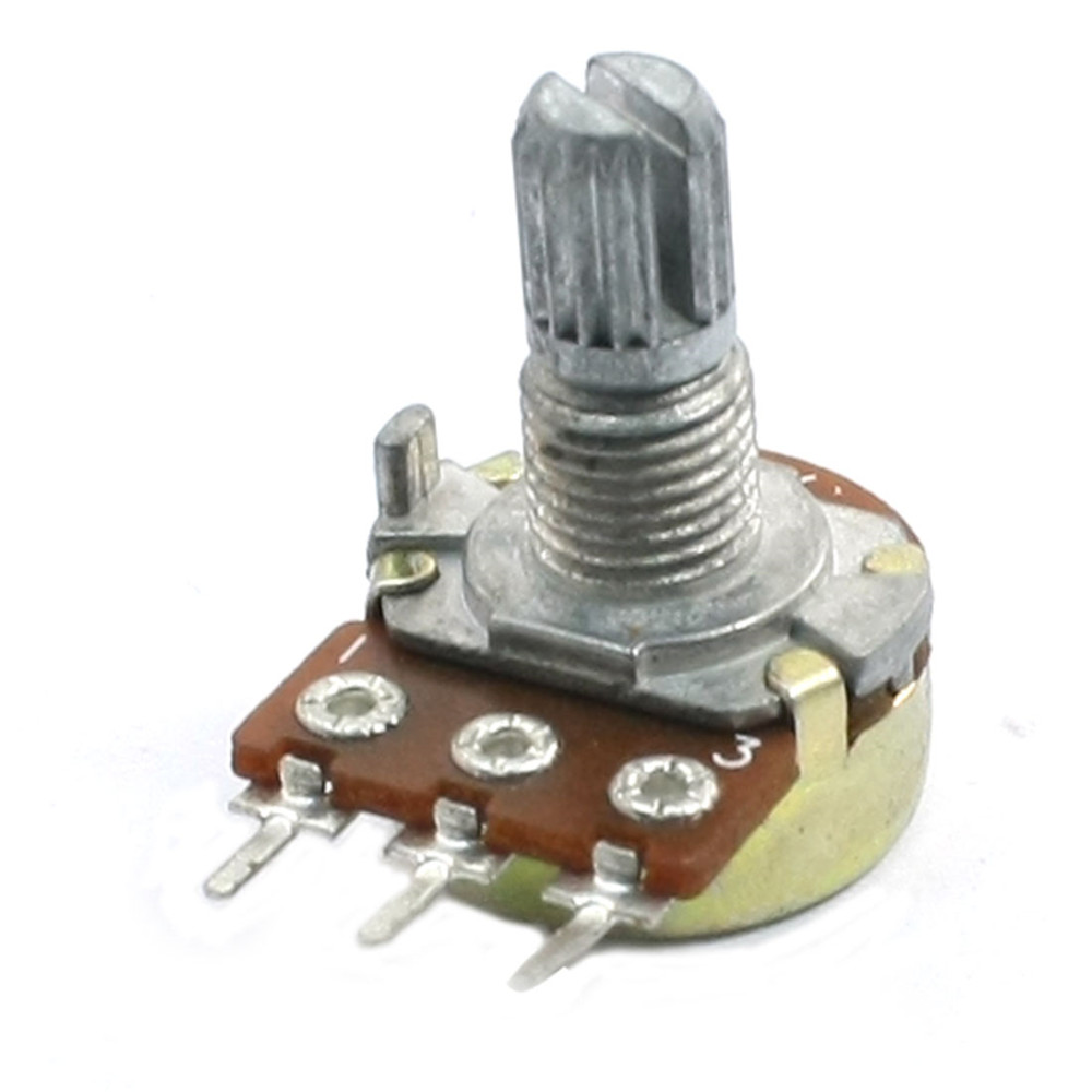 thumbnail image 2 of 5x B5K 5K Ohm Linear Taper Rotary Potentiometer With Knurled Shaft 2 of 6