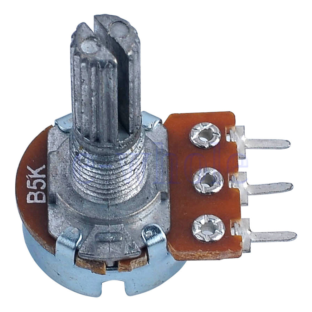 5PCS 5K Ohm B5K Knurled Shaft Linear Rotary Taper Potentiometer eBay