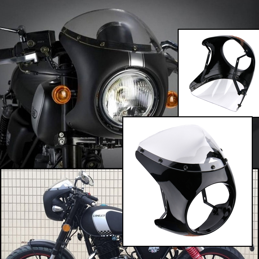 Motorbike Windscreen Universal 5-7 Inch Retro Motorcycle