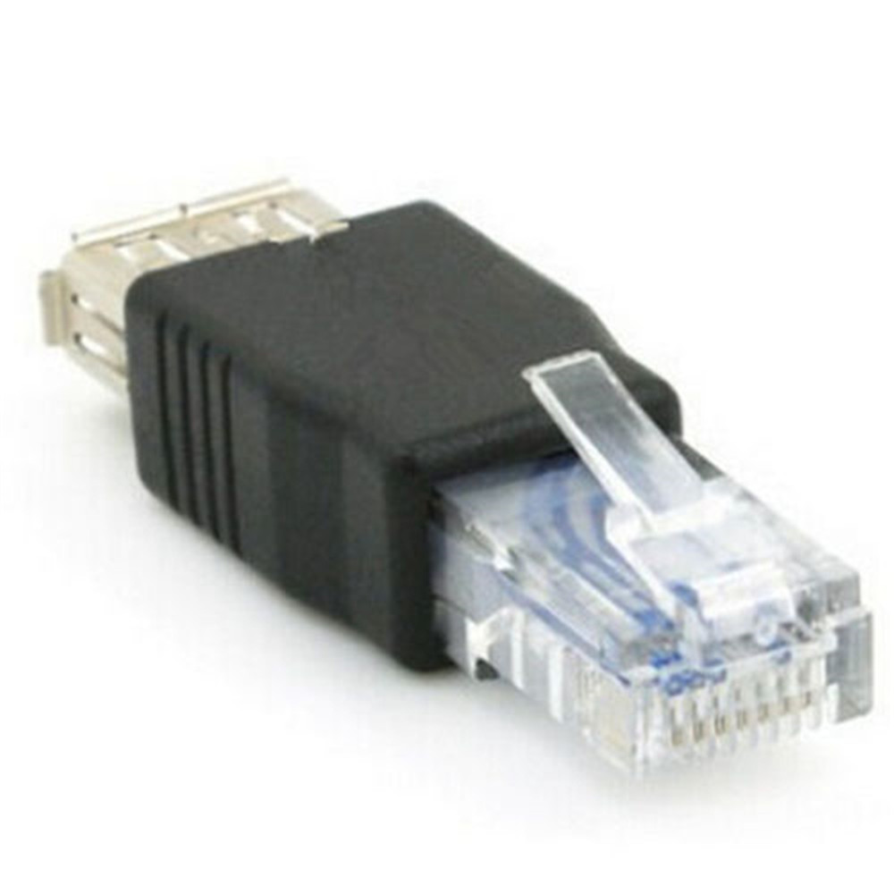 5PCS USB A Female to LAN RJ45 Male Network Adapter Connector