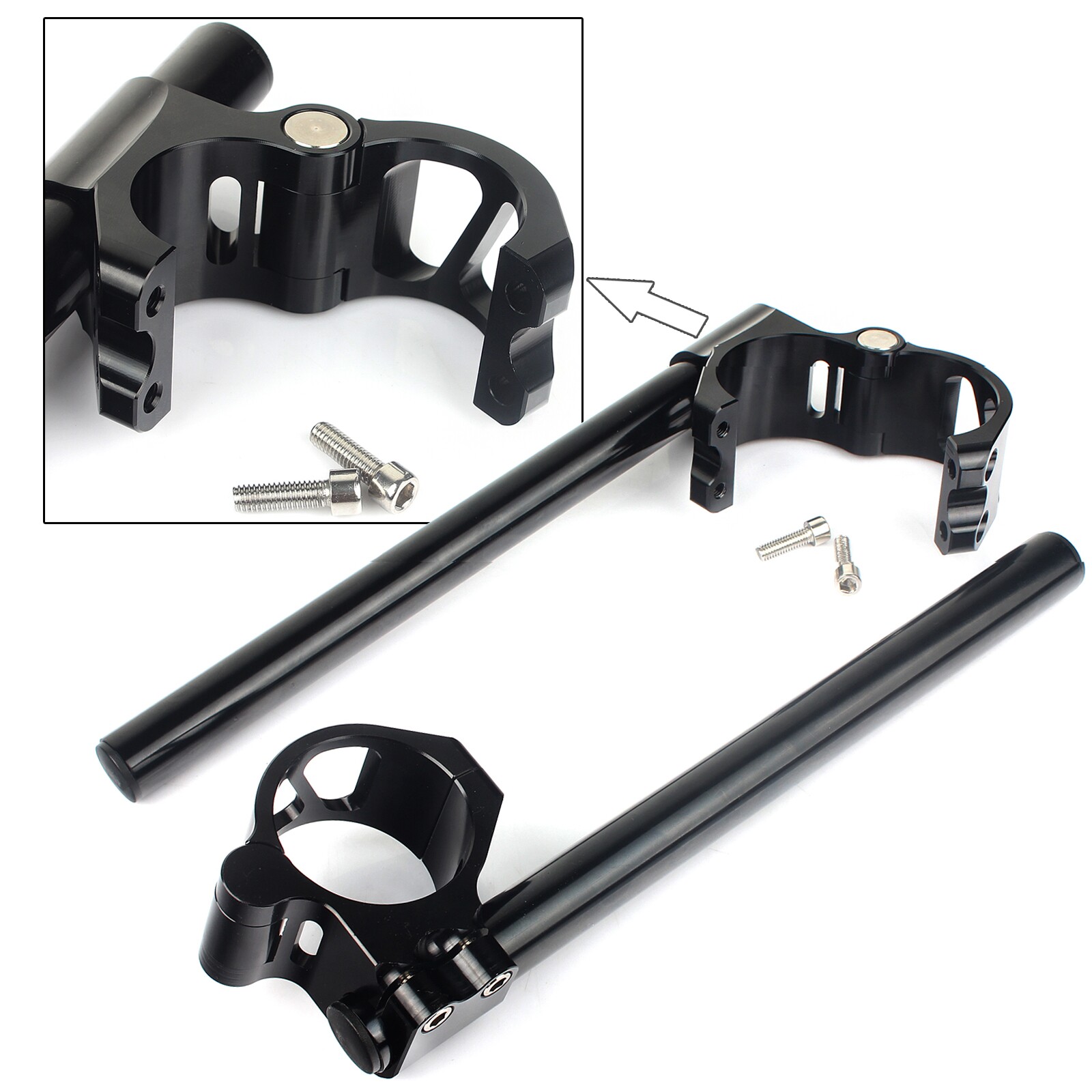 Gilles GP Light 52mm Race Clip Ons Handlebar Race Track Bike Ohlins Forks