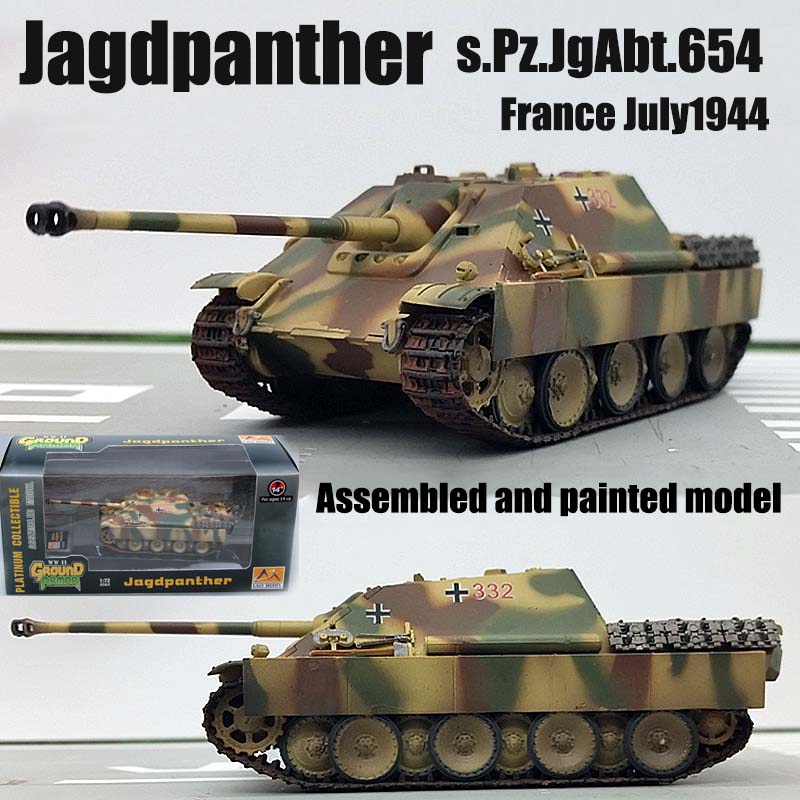 WW2 German Jagdpanther tank destroyer s.Pz.JgAbt.654 no diecast 1/72 Easy model