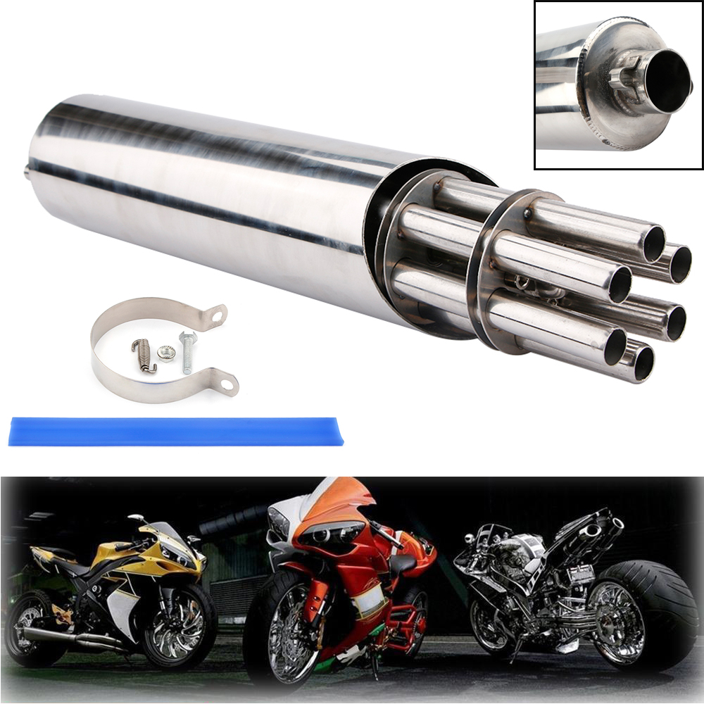 motorcycle exhausts exhaust system parts 32mm rotating gatling gun exhaust muffler vent pipe motorcycle for harley yamaha dr lowinski