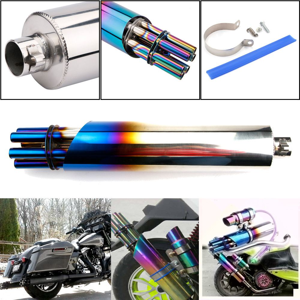 32mm Universal Rotating Gatling Gun Exhaust Muffler Vent Pipe Color