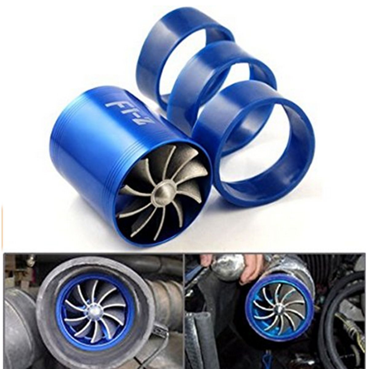 F1 Z Double Turbine Turbo Charger Air Intake Gas Fuel Saver Fan Car Supercharger Auto Parts And Vehicles Car Truck Air Filters Magenta Cl