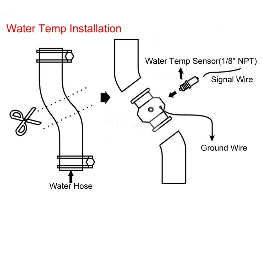 Details About 32mm Car Water Temperature Sensor Adapter Gauge Sensor Radiator Hose Temp Mount
