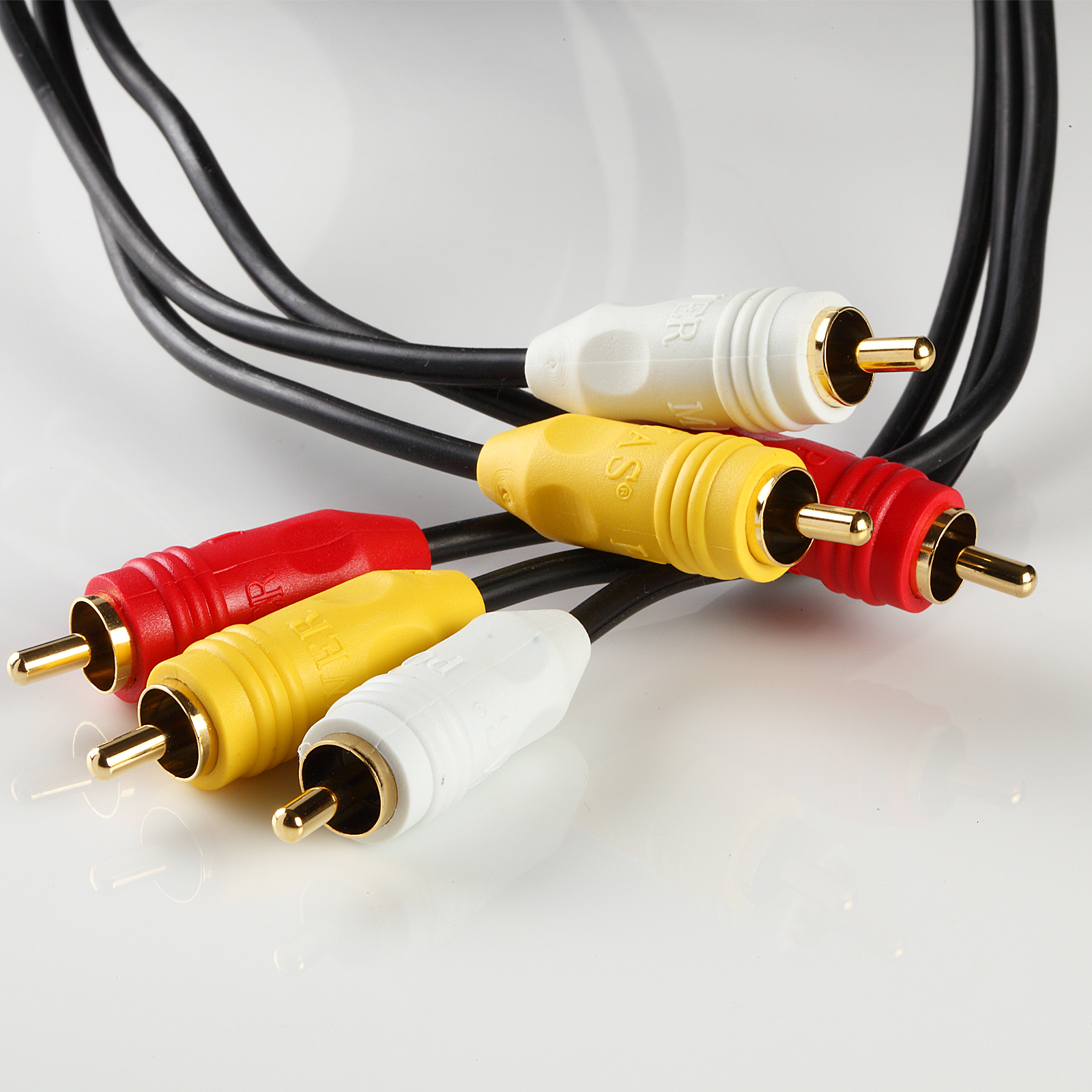 18ft Gold Plated 3 Rca Composite Av Audio Video Cable L R V Male To Male Ebay 5063