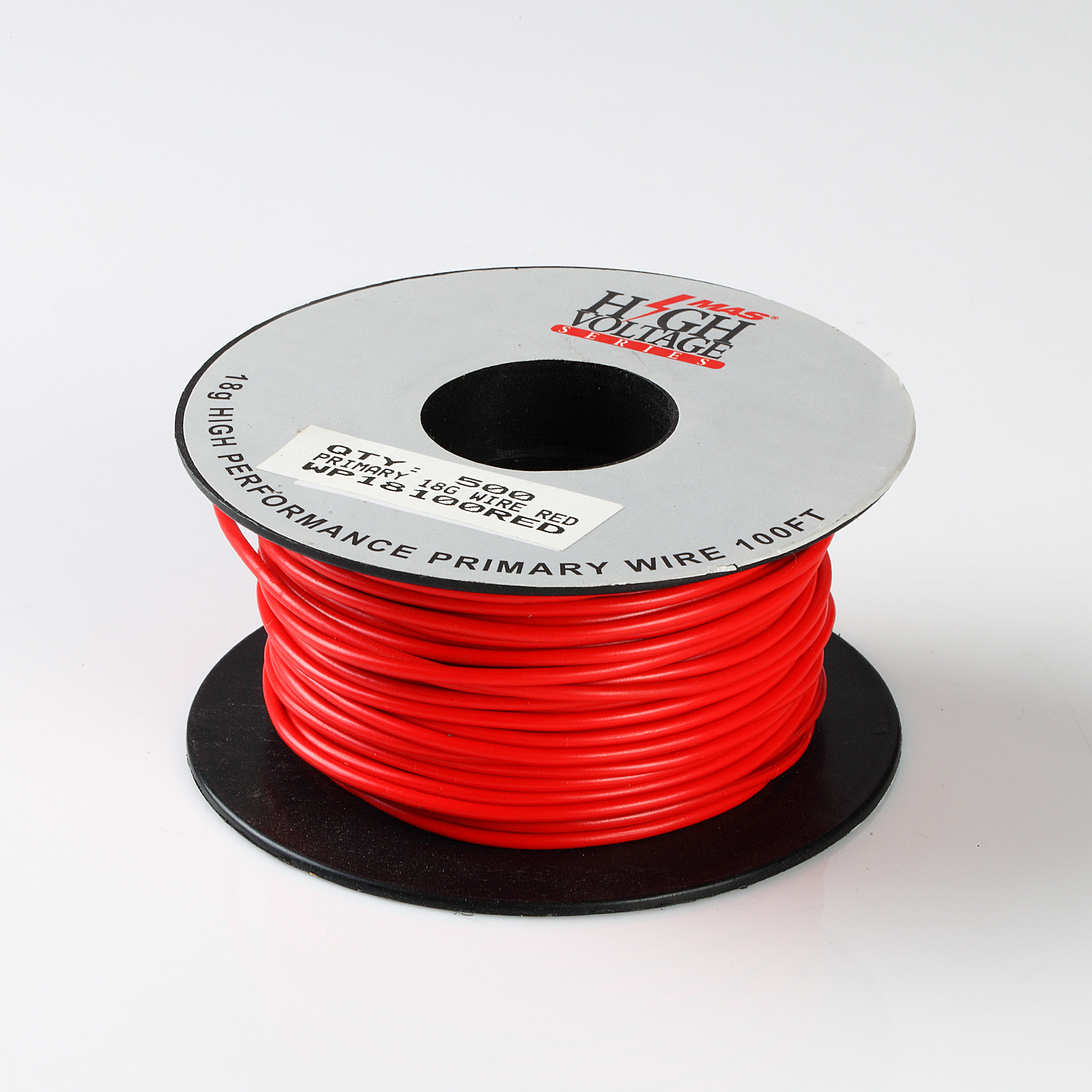 100FT RED PRIMARY WIRE 18 GAUGE AWG STRANDED COPPER POWER REMOTE CAR