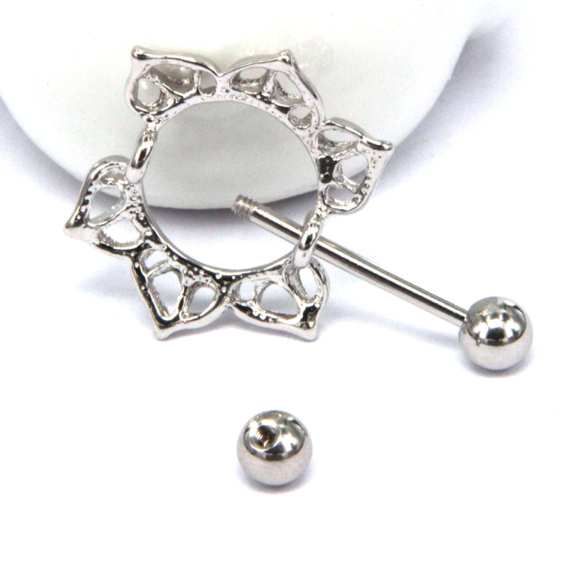 Brustwarzen Piercing Nippelpiercing Brustpiercing Barbell Stab Schild Shield