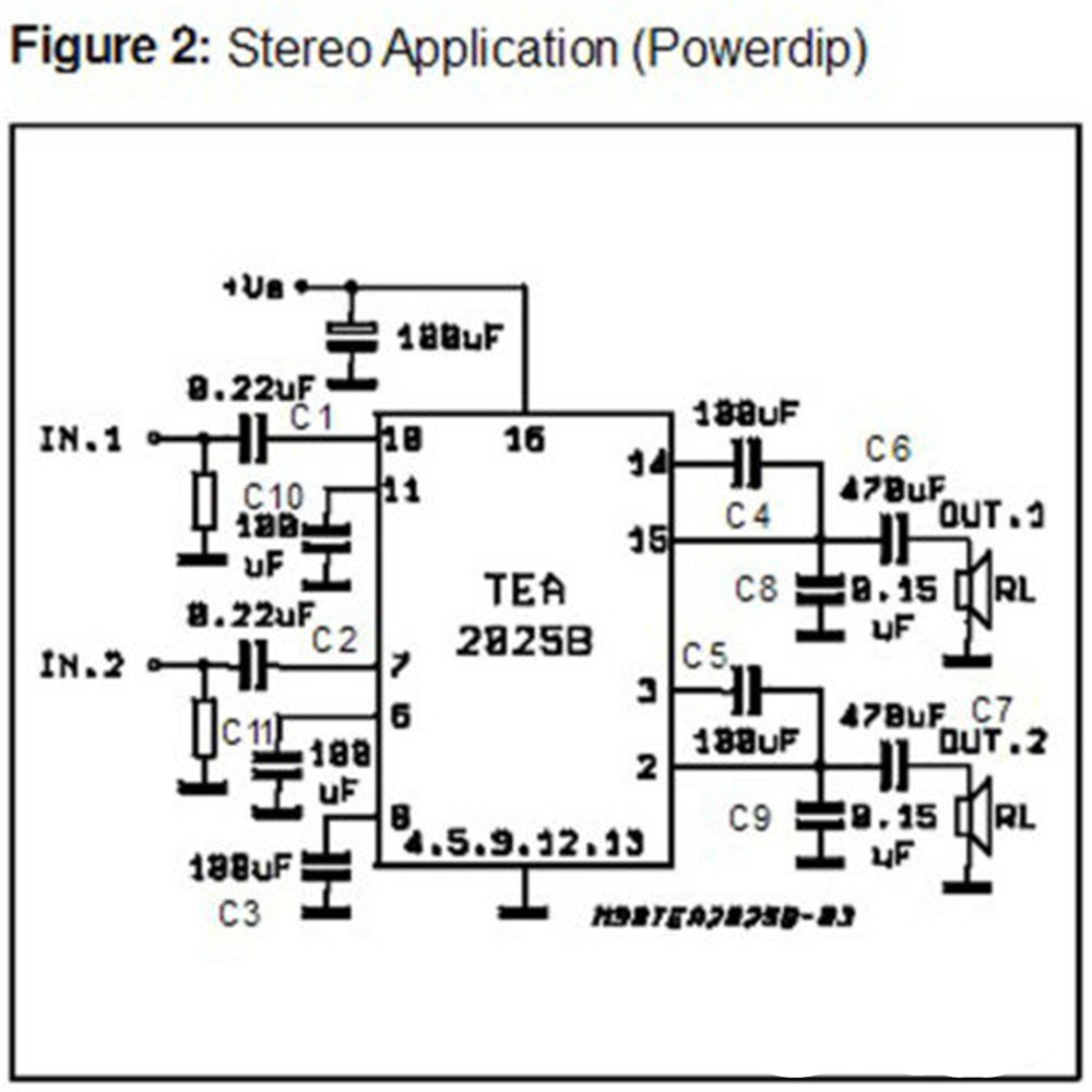 Tea2025b datasheet схема включения