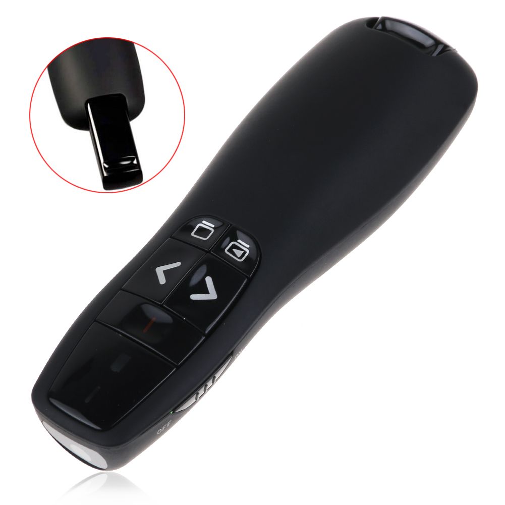 Schwarz 2,4 GHz für Logitech Wireless PPT Presenter R400 mit rotem Laserpointer