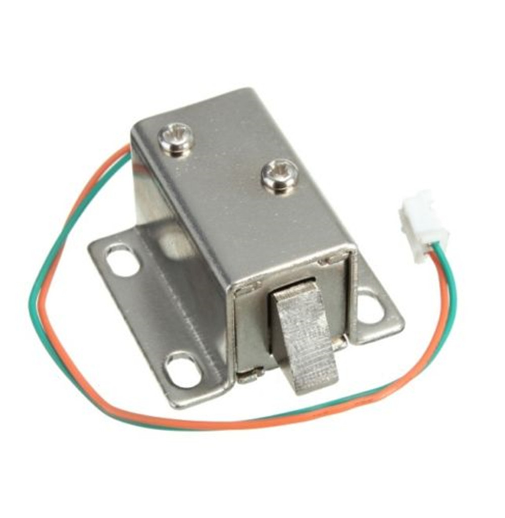 DC 12V 0.6A 350mA Aluminum Catch Push Lock S1203 Electric Solenoid Lock Assembly 
