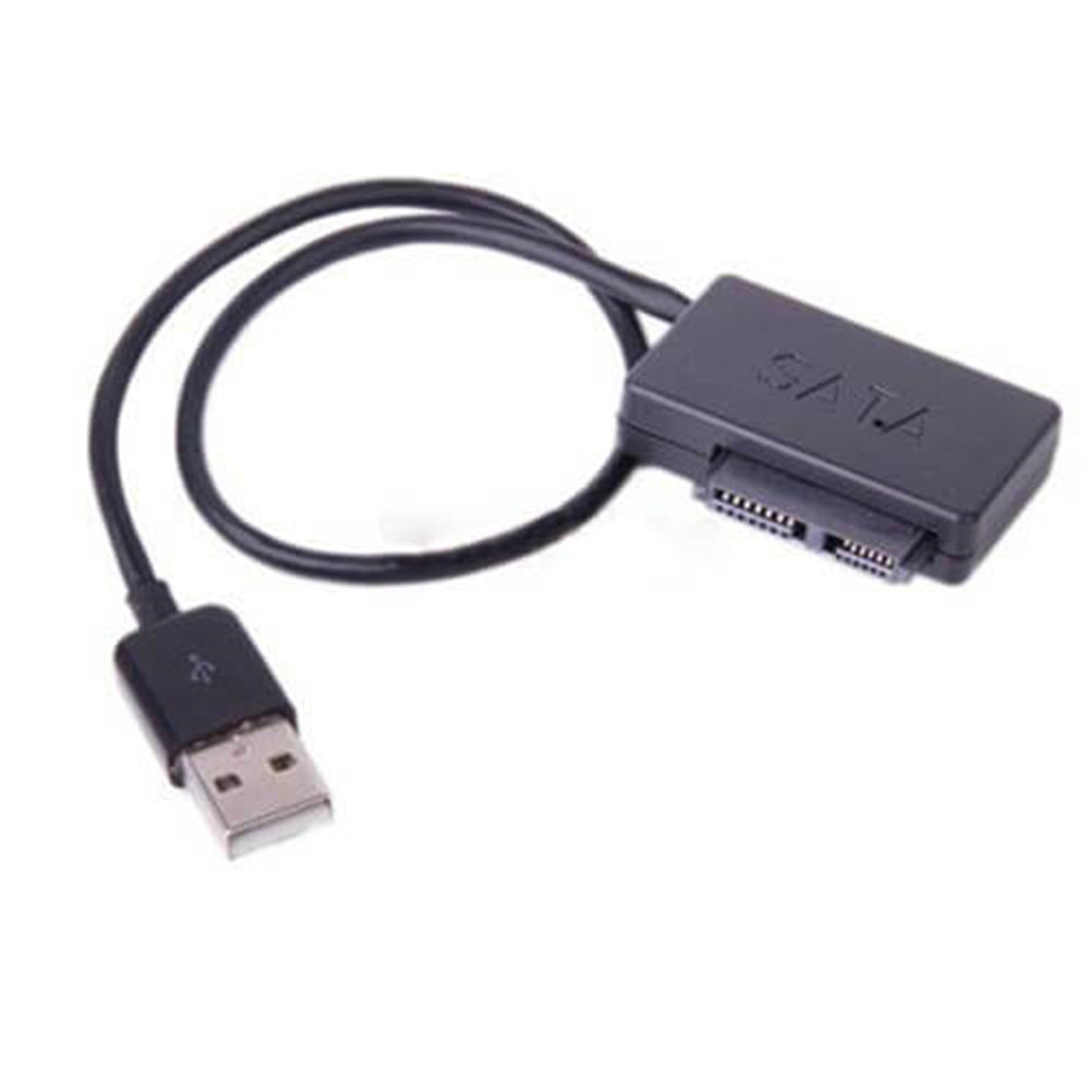 USB 2.0 to 7+6 13Pin Slimline SATA Laptop CD/DVD Rom Optical Adapter Cable