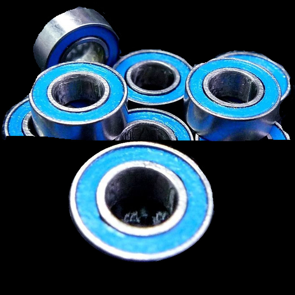10PCS 4*8*3mm MR84RS MR84-2RS 4x8x3mm Rubber Sealed Ball Bearing Blue Bearings