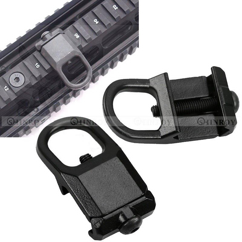 Black Sling Mount Plate Adaptor Attachment fits 20mm Picatinny Rail