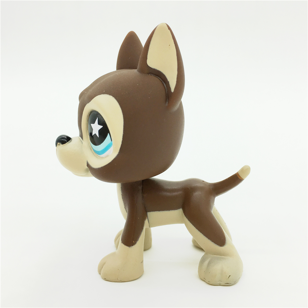 Hasbro LPS 817 Littlest Pet Shop Chocolate Great Dane Dog Blue Star ...