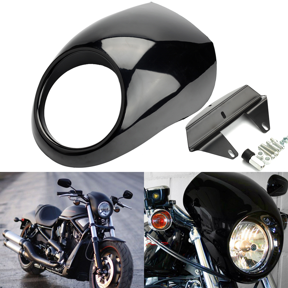 Headlight Mask Fairing Front Cowl Fork For Harley Sportster Dyna Glide FX XL 883