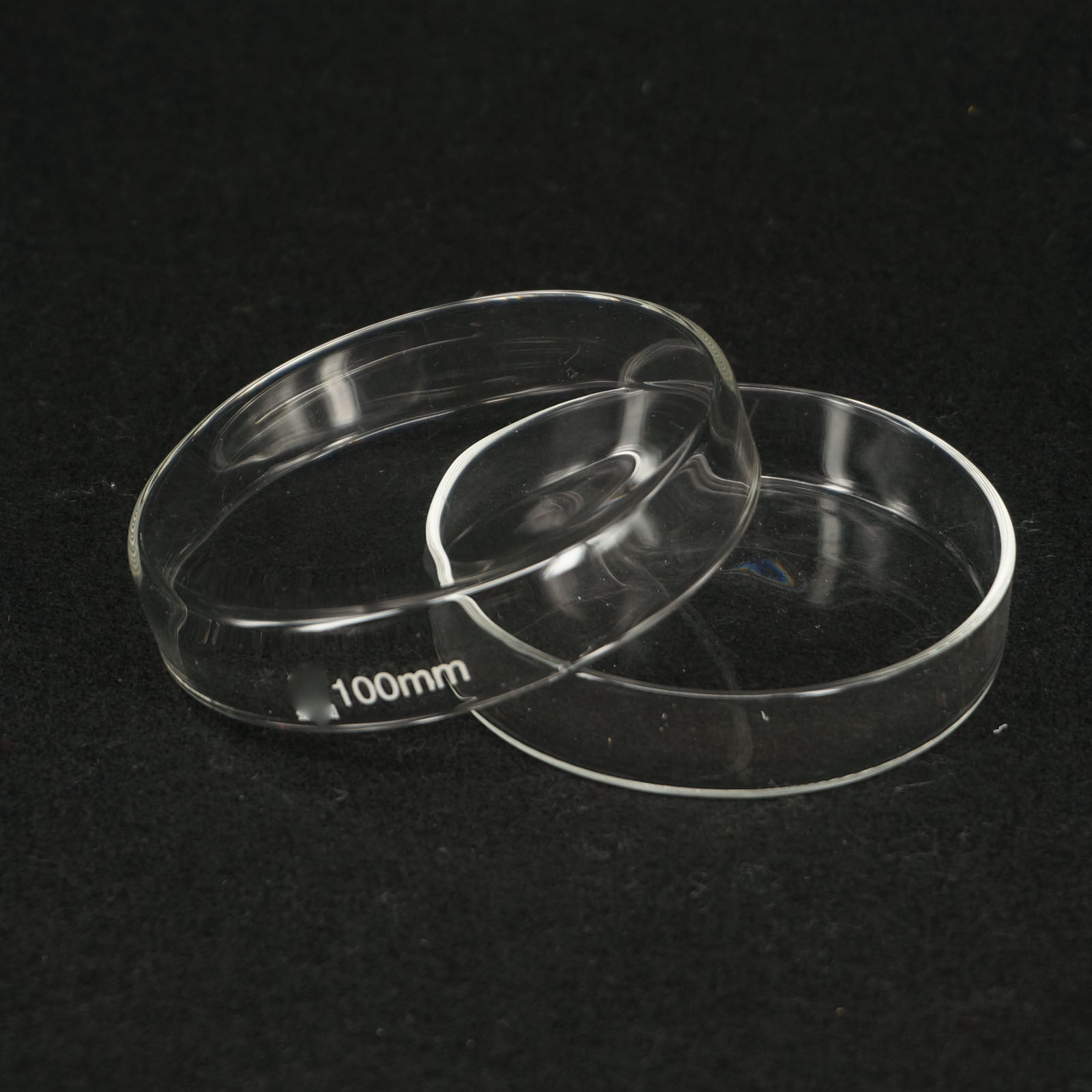 60-200mm Borosilicate Glass Petri Culture Dish with Lids For Lab Bacterial Yeast 