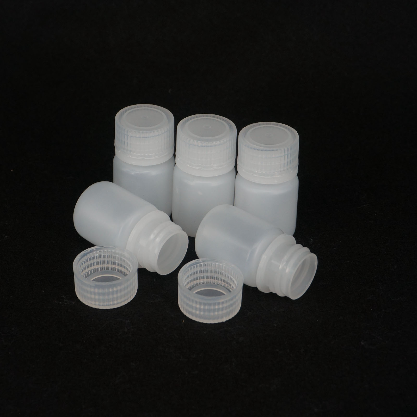 Lote 5 5 5 ml-500 ml botella de reactivo de plástico cilíndrico blanco PP - Imagen 17 de 36