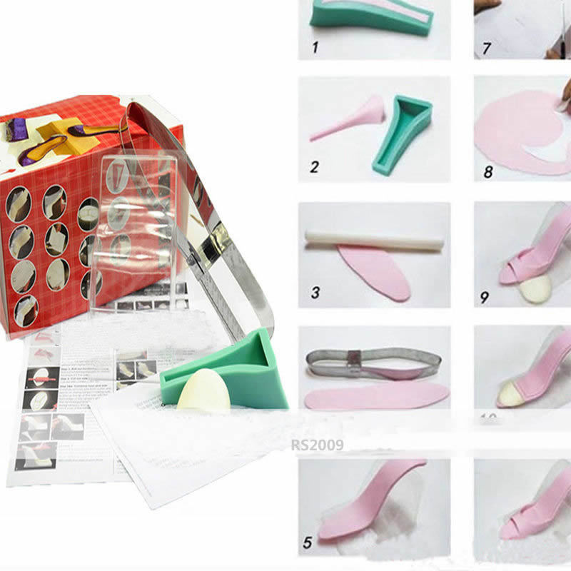3D Lady High Heel Shoe Kit Silicone Fondant Mould Sugar