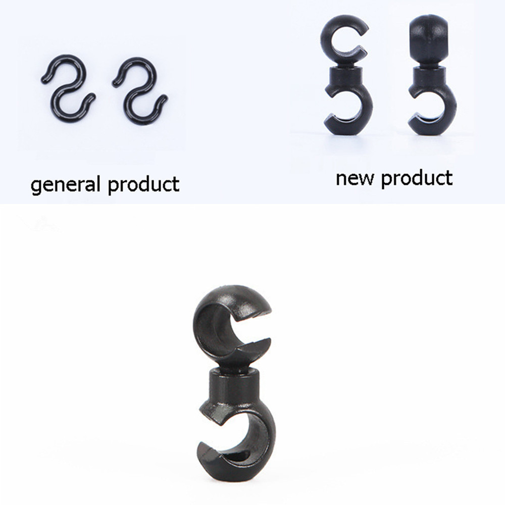 10Pcs Bicycle Bike S-Clips Rotating Brake Cable Line Tidy Clamp Guide Fixed D9T1