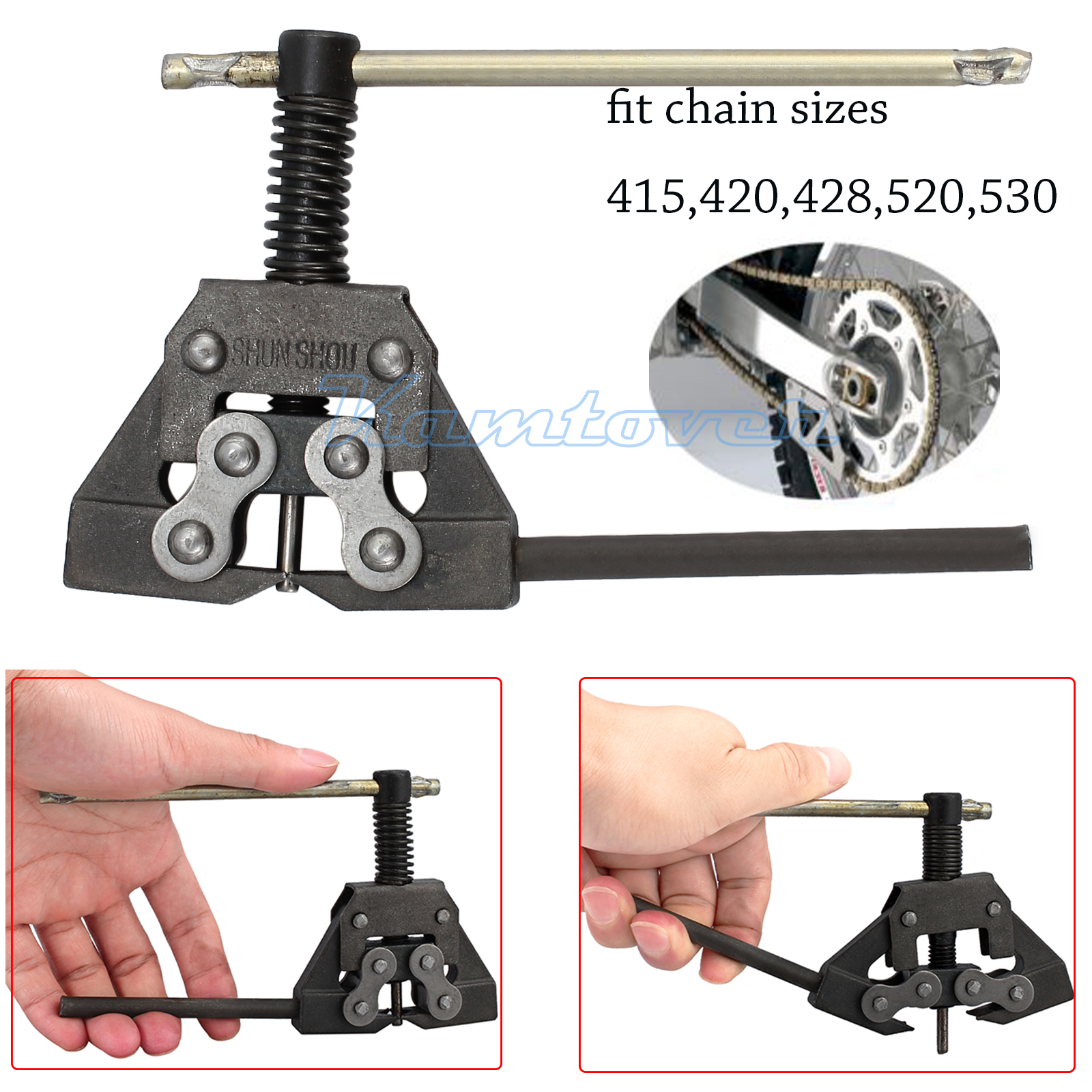 Motorcycle Bicycle ATV Heavy Chain Breaker Splitter Cutter Repair Kit 415 420