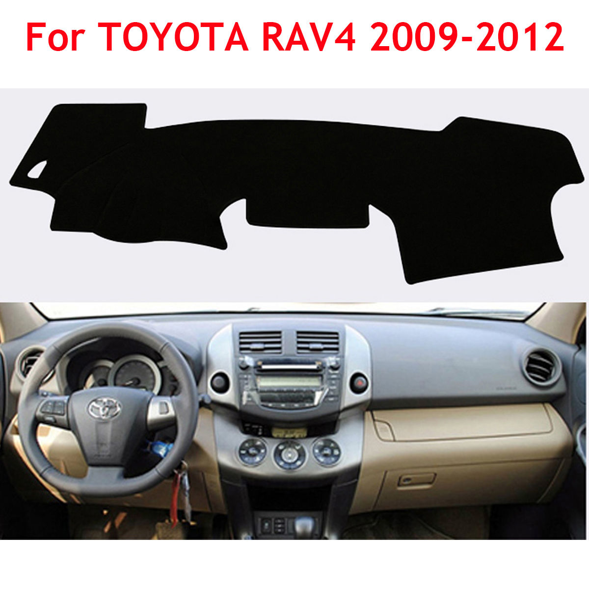 For Toyota RAV-4 2009-2012 Dashmat Dashboard Mat Dash Cover Sun Visor Pad