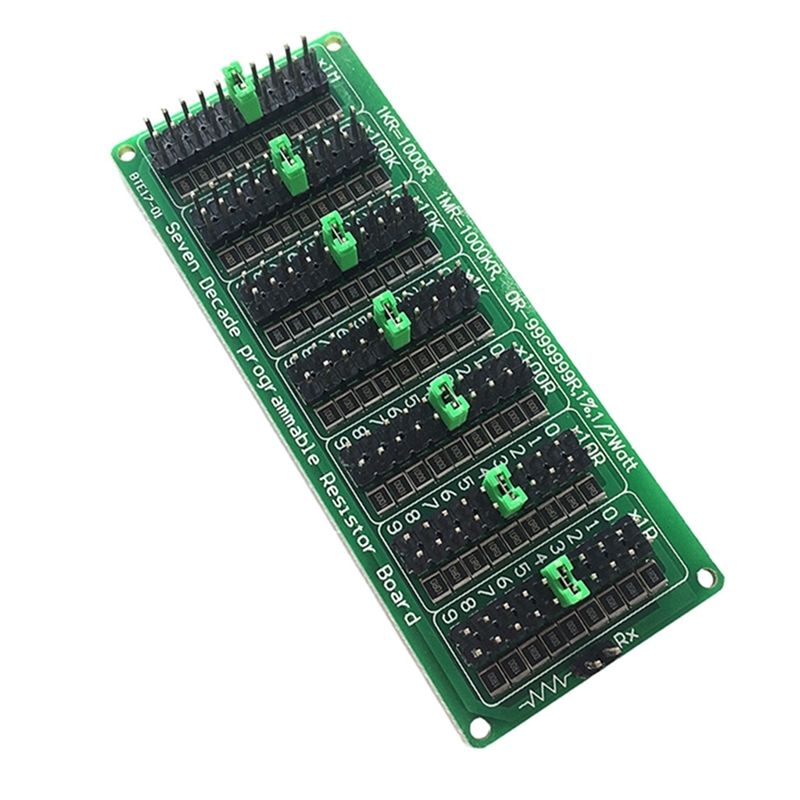 Seven Decade Programmable Resistor 1R - 9999999R Board Step 1R 1% 1/2