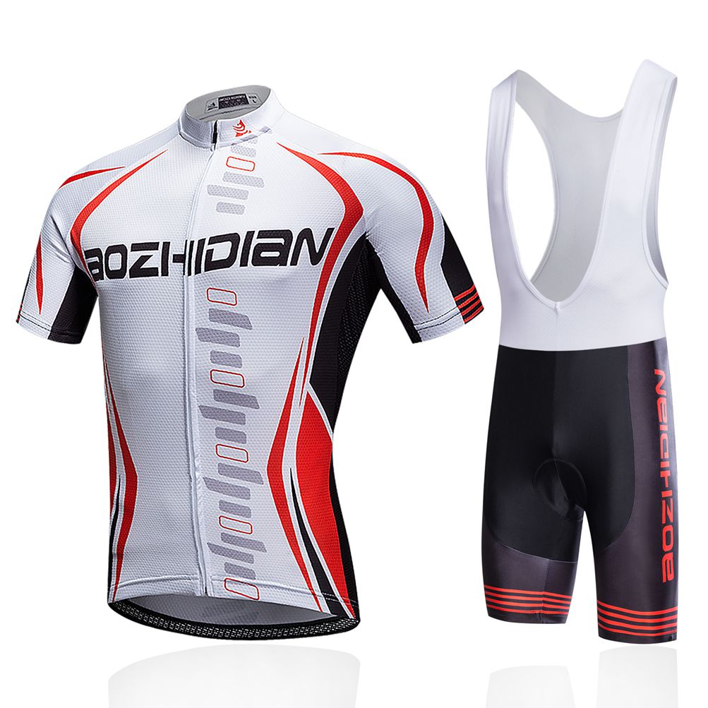 Mens Bike Clothes Set Cycling Jersey Shirts /& Padded Shorts Team Kit S-5XL Bib