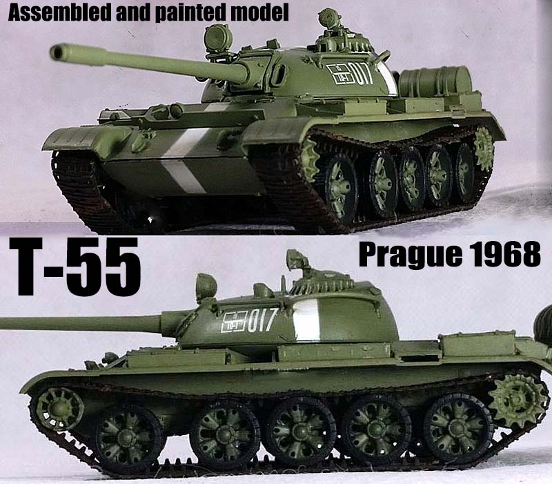 PRAGUE 1968-NEUF Easy Model 35024-1//72 t-55