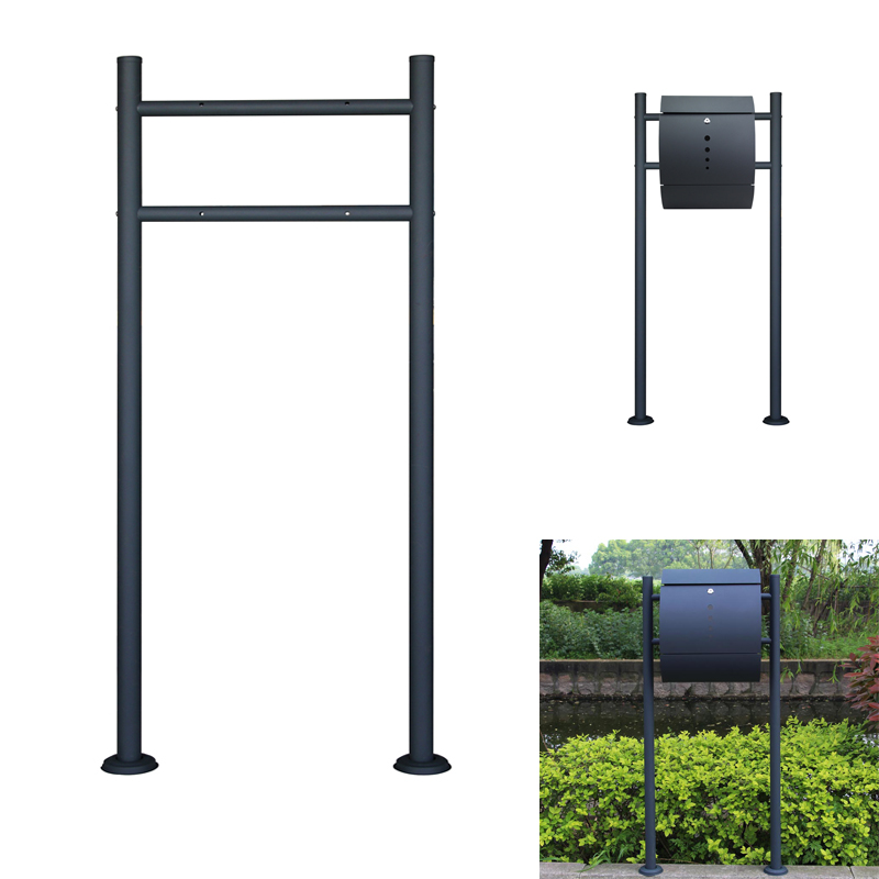 Briefkasten Standfuß Briefkastenständer Anthrazit Postkasten Verzinkte