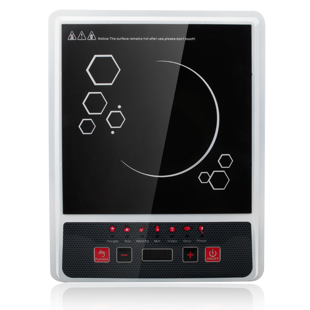 110V Electric Cooktop Countertop Portable Induction Cooker LED 2000W