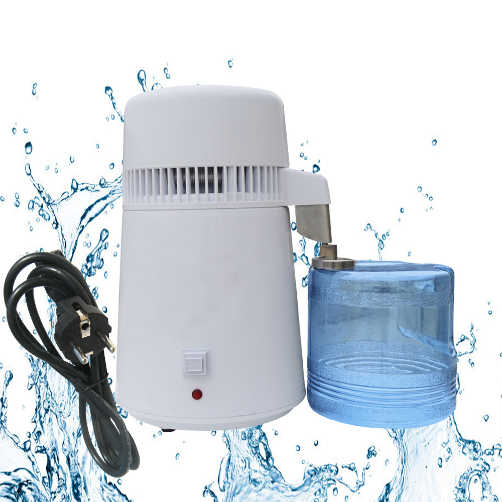 110V 4L Water Distiller Pure Purifier Filter Stainless Steel for Dental