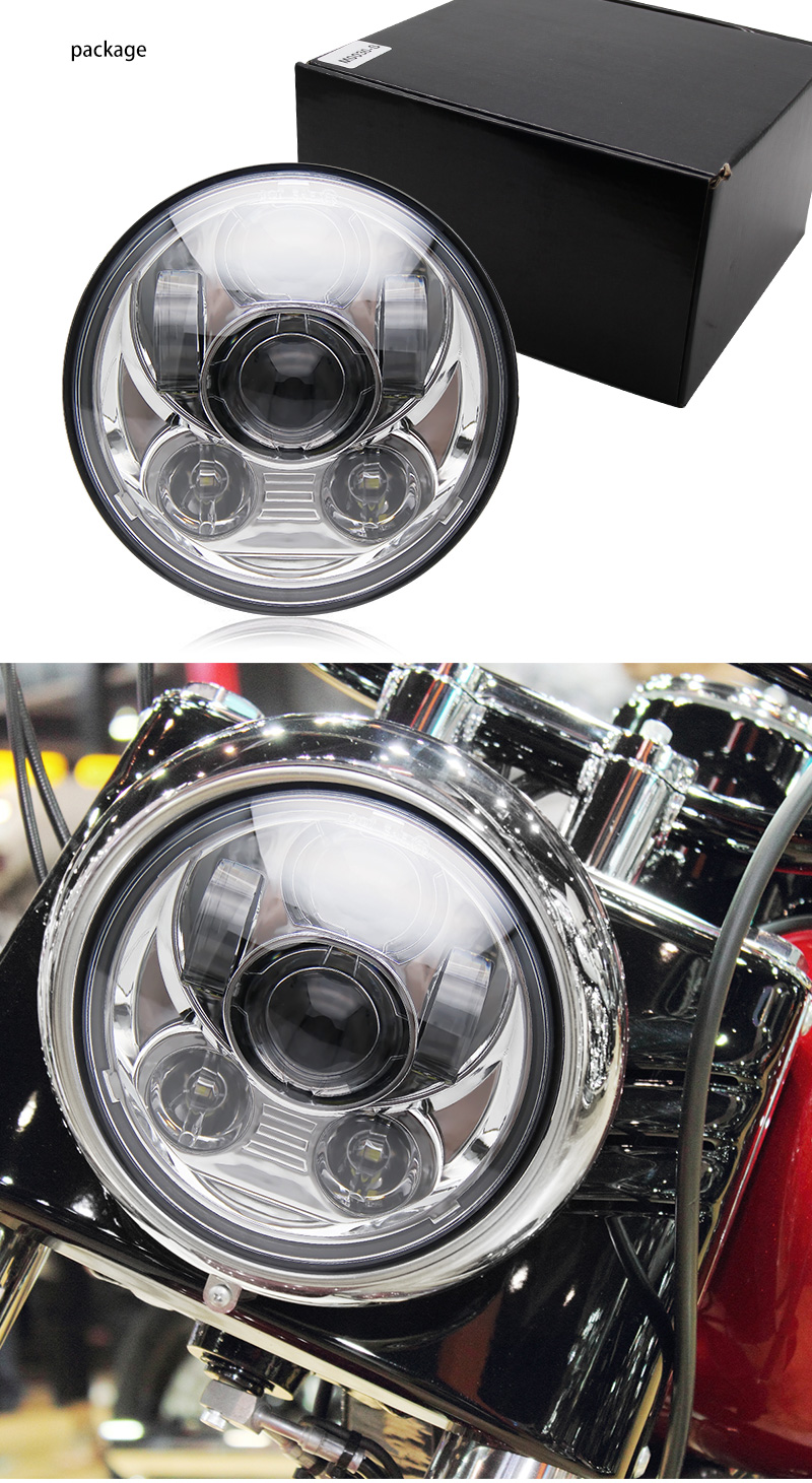 Motorcycle Lighting & Indicators USA 5 3/4 5.75 LED Headlight For