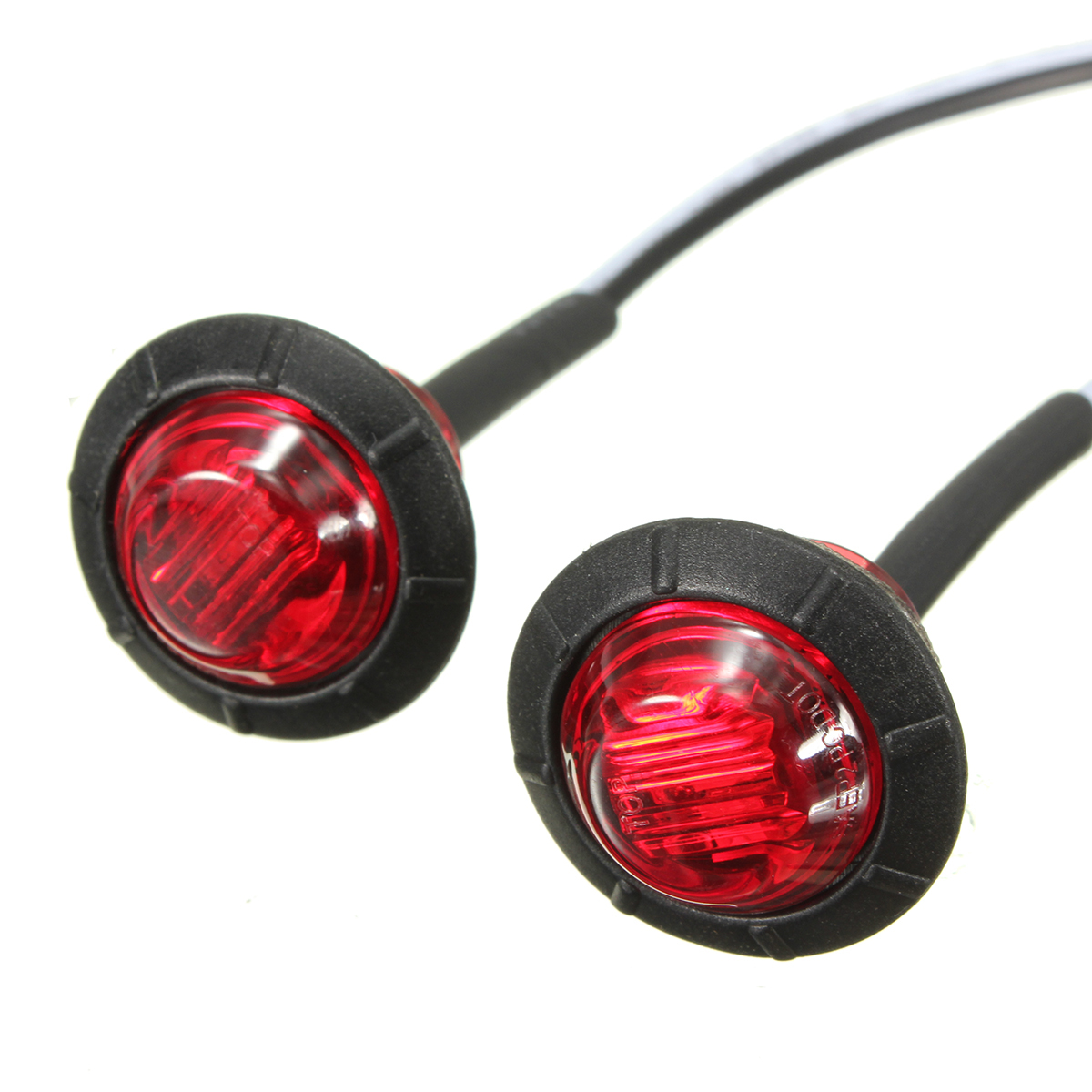 4pcs Corner Side Marker LED Lights Red&Amber Double Color Outline Lamp Truck Trailer Van Bus 12v 24v