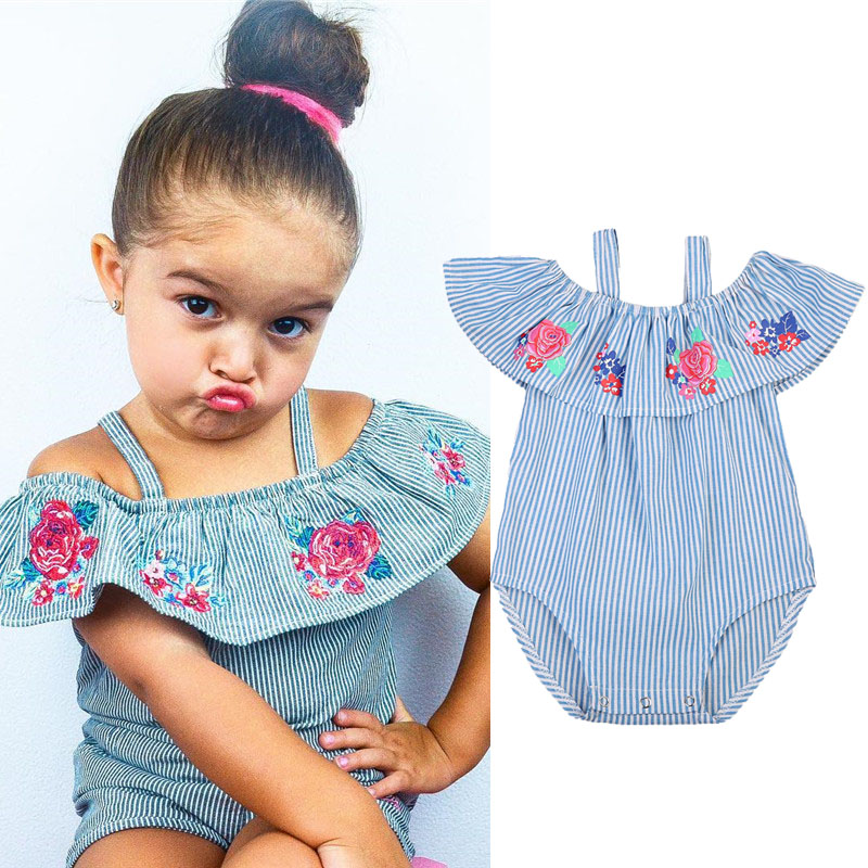 Toddler Infant Kids Girls Baby Bowknot Backless Romper Bodysuit Outfits Clothes