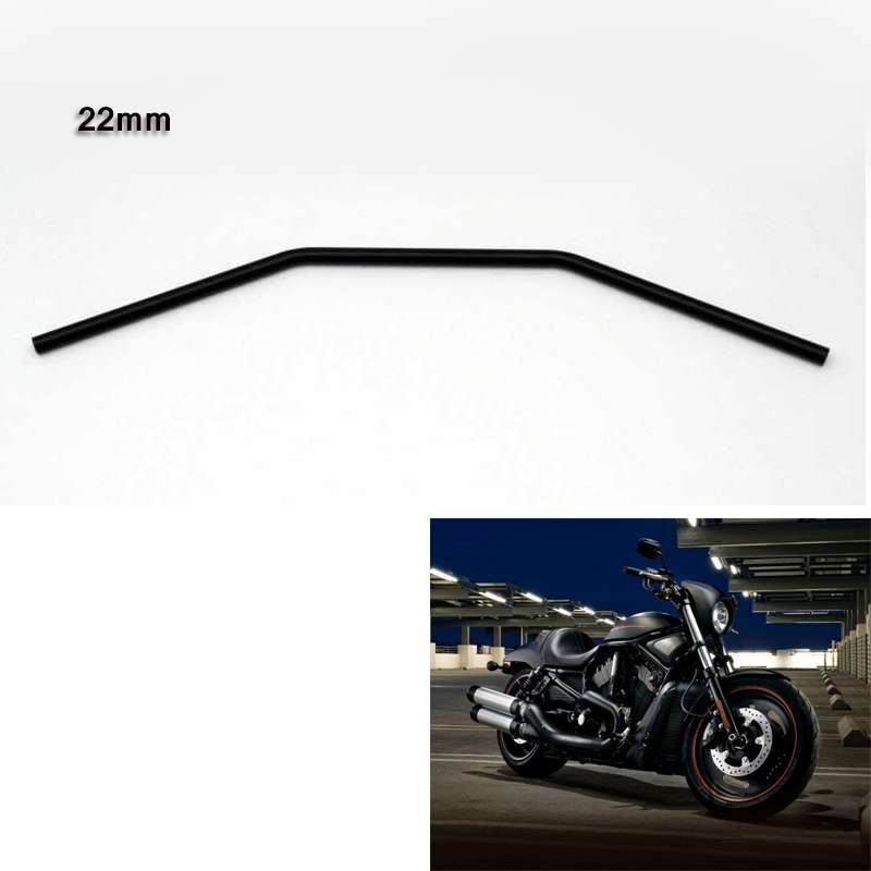 thumbnail image 2 of 7/8 Inch 22mm Flat Drag Handlebars For Chopper Bobber Cafe Racer – Topteng 25mm Clamp 2 of 6