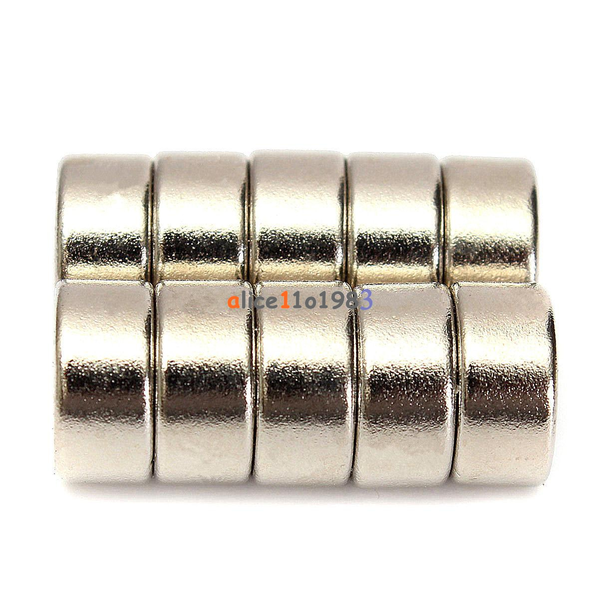 Details about   5/10PCS Super Round Strong Fridge Magnets Rare-Earth Neodymium Magnet N50 N52 