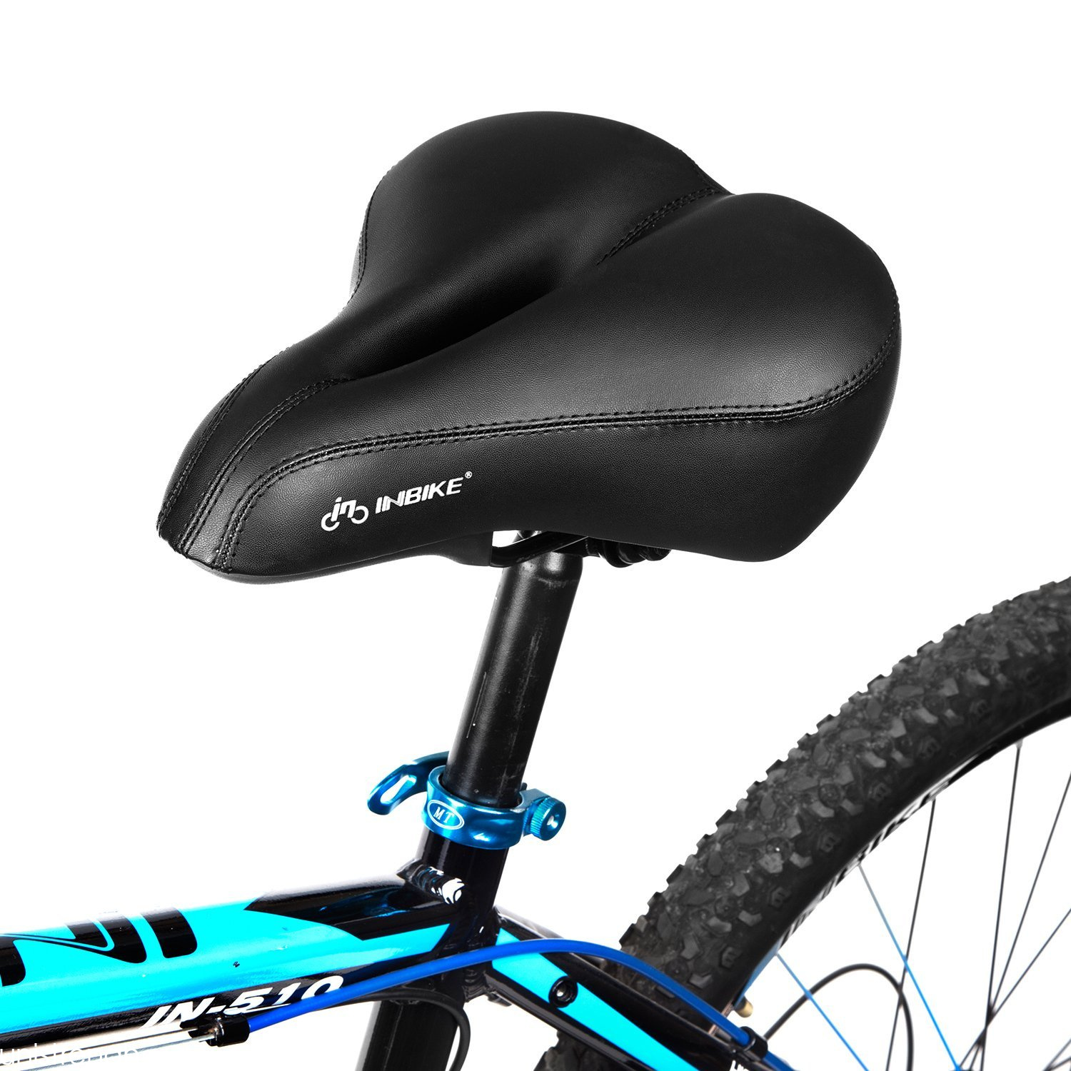 INBIKE Wide Comfortable Bicycle Seat Foam Padded Breathable Big Bike ... - 420786354
