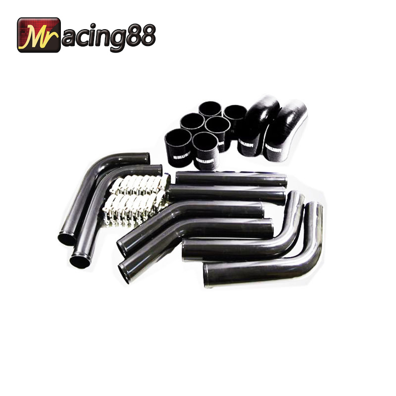 blue Silicones+SS Clamps Universal DIY 3/" SILVER Intercooler Piping Kits