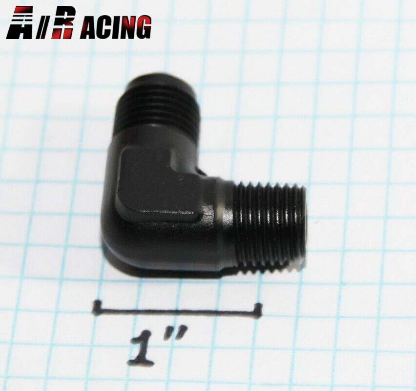 New 1x For 90 Deg Flare Fuel Oil Gas Line 6AN Male to Male 1/4"NPT