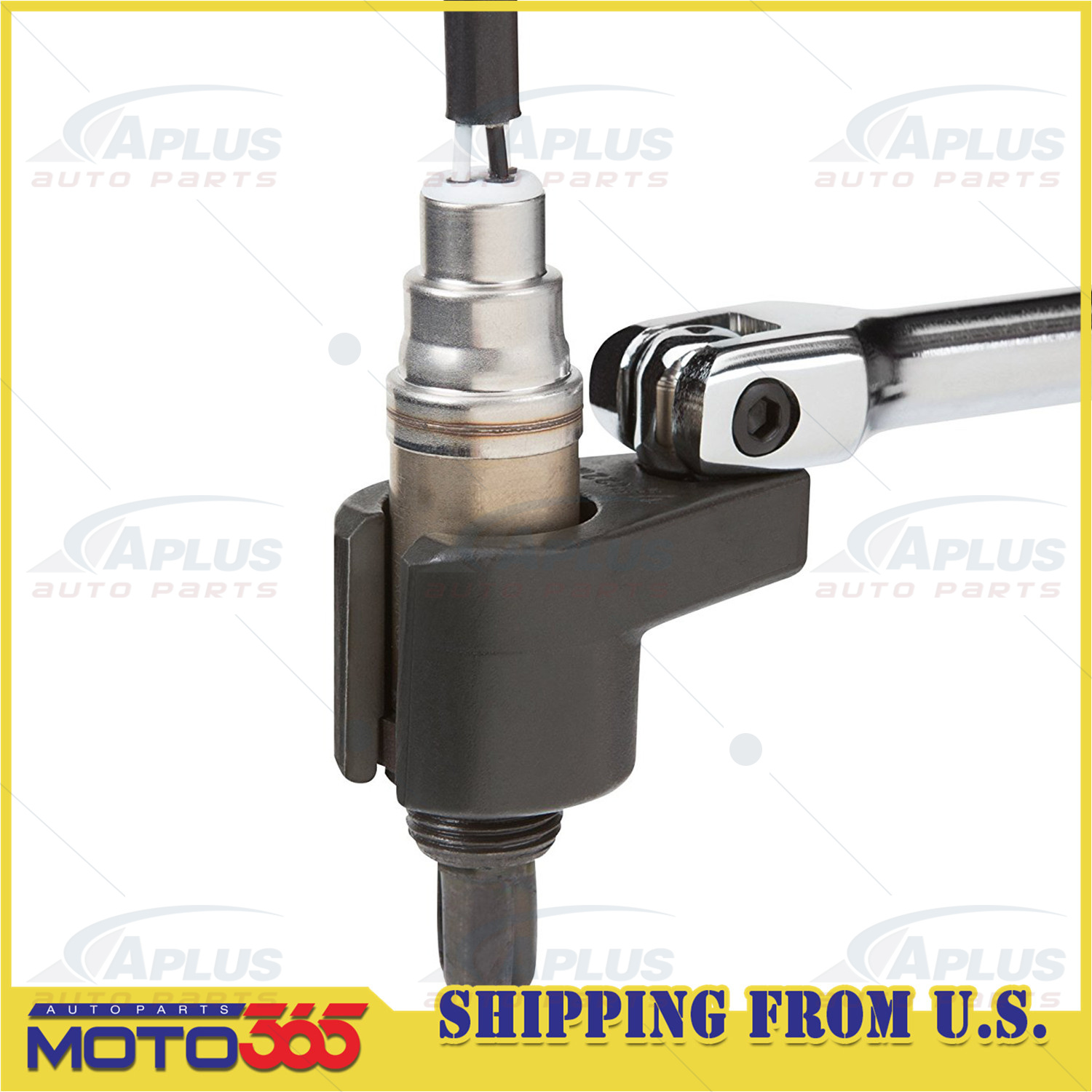 Square 3//8/" Dr.x22mm Drive Oxygen O2 Sensor Socket Tool Offset Engine Wrench