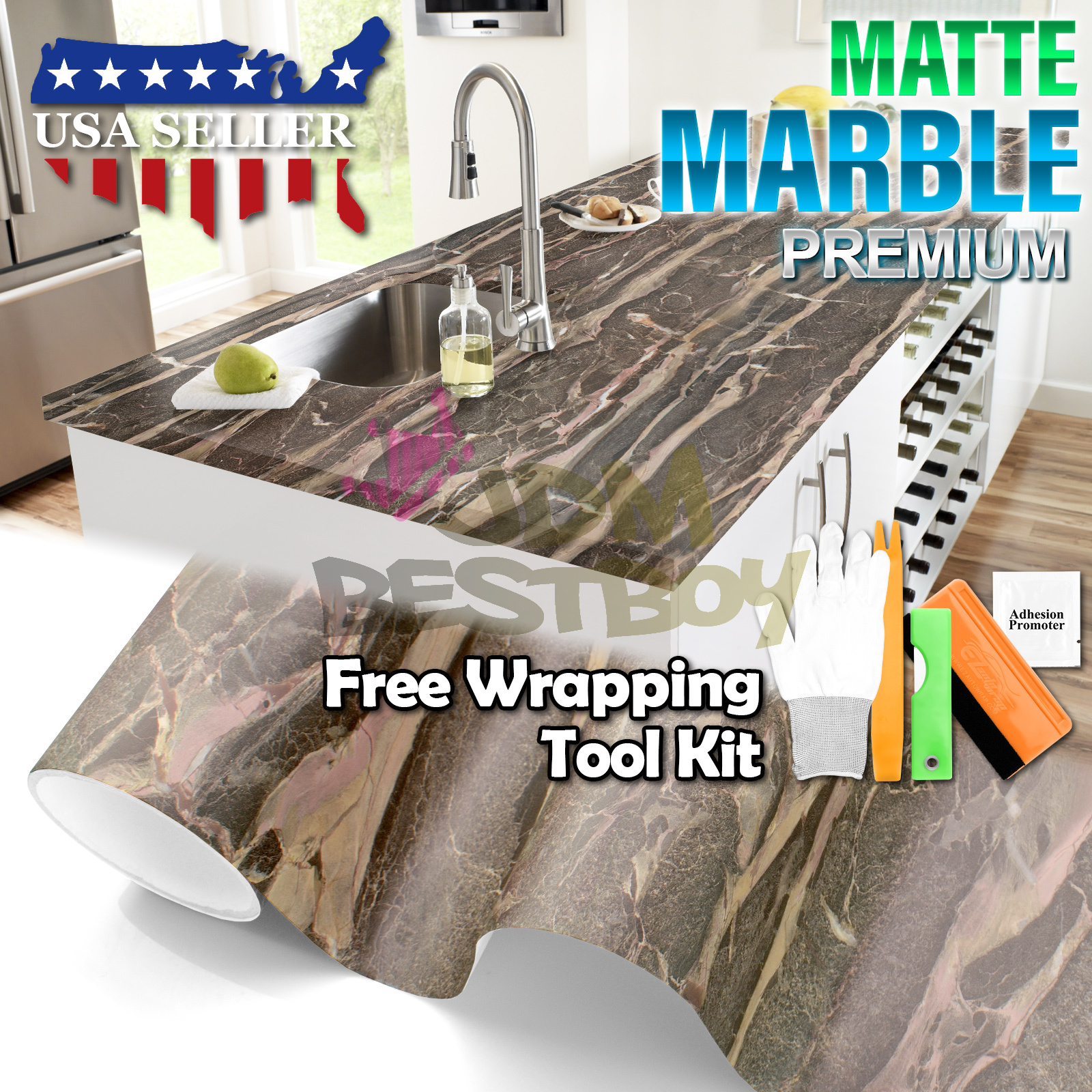 Premium Matte Marble Granite Look Vinyl Wrap Contact Paper Home Premium Matte Marble Granite Look Vinyl