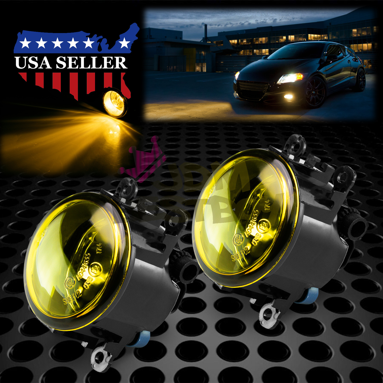 Yellow Lens OE Rplacement Fog Light Lamps with H11 Bulbs For Toyota Lexus Scion