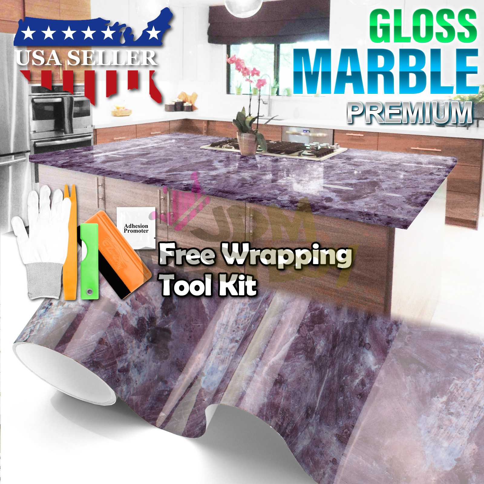 Details About Premium Marble Granite Look Vinyl Wrap Sticker Contact Paper Home Kitchen 04