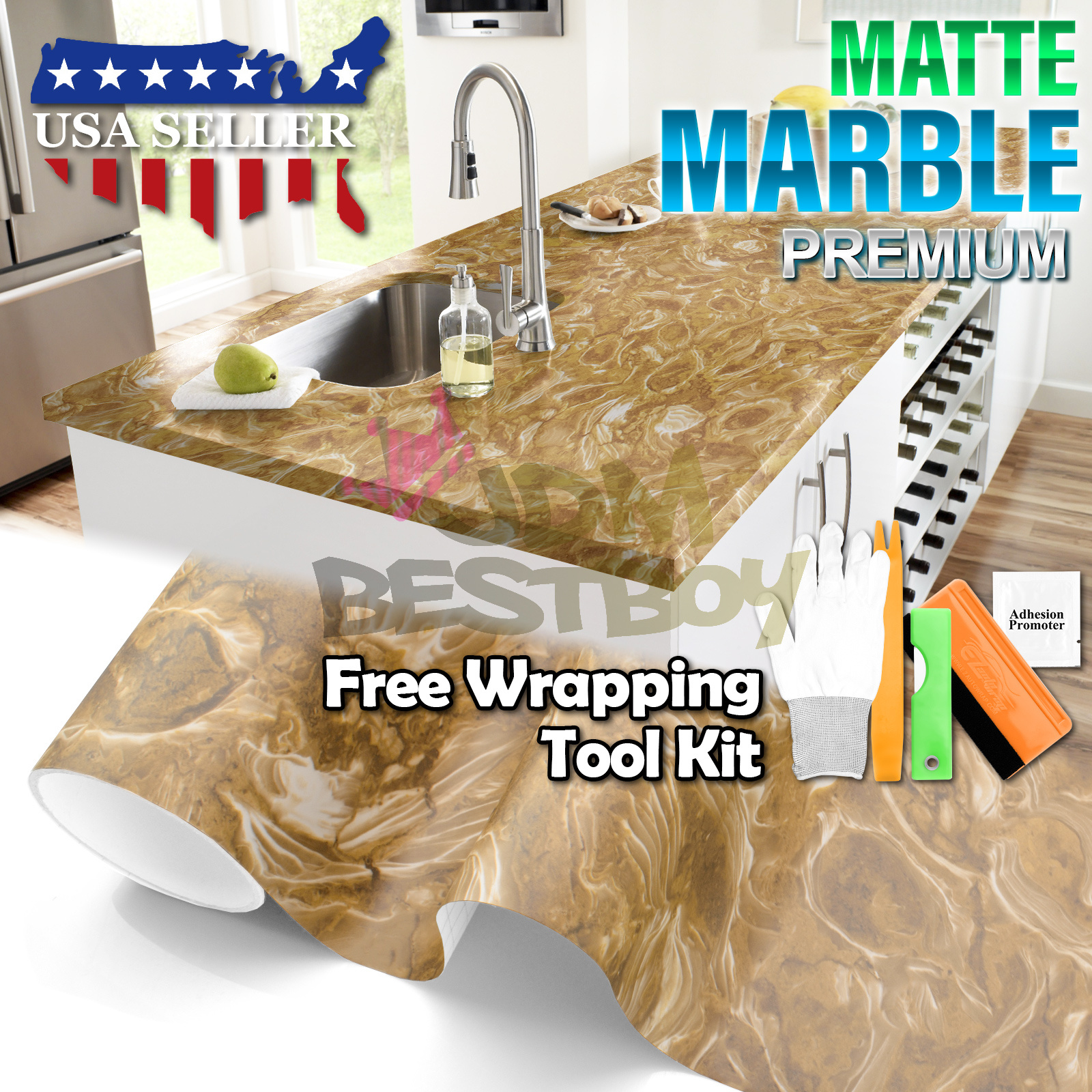 Premium Matte Marble Granite Look Vinyl Wrap Contact Paper Home Premium Matte Marble Granite Look Vinyl