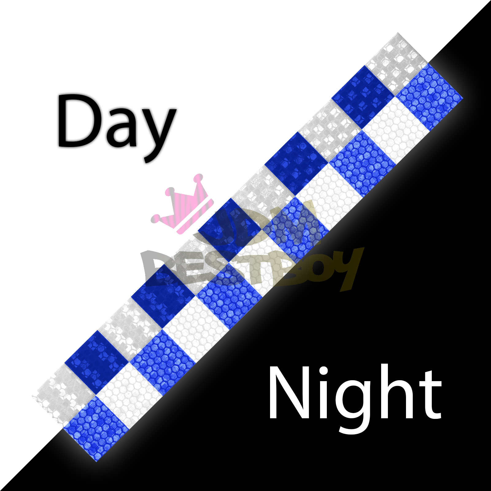 Flagged Sticker Safety Reflective Checkered Flag Sticker Stripe Warning Mark Bumper ...